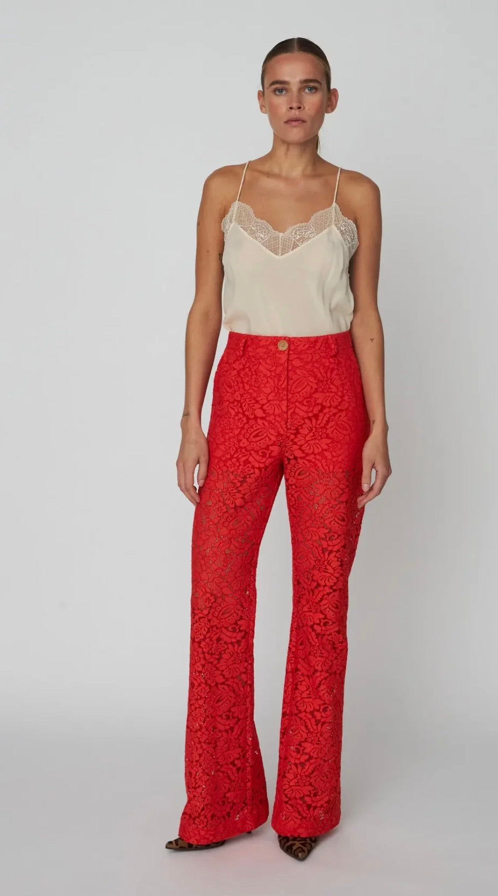 DELICATE LACE TOP ECRU