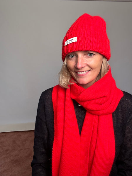 Le Bonnet sjaal rood